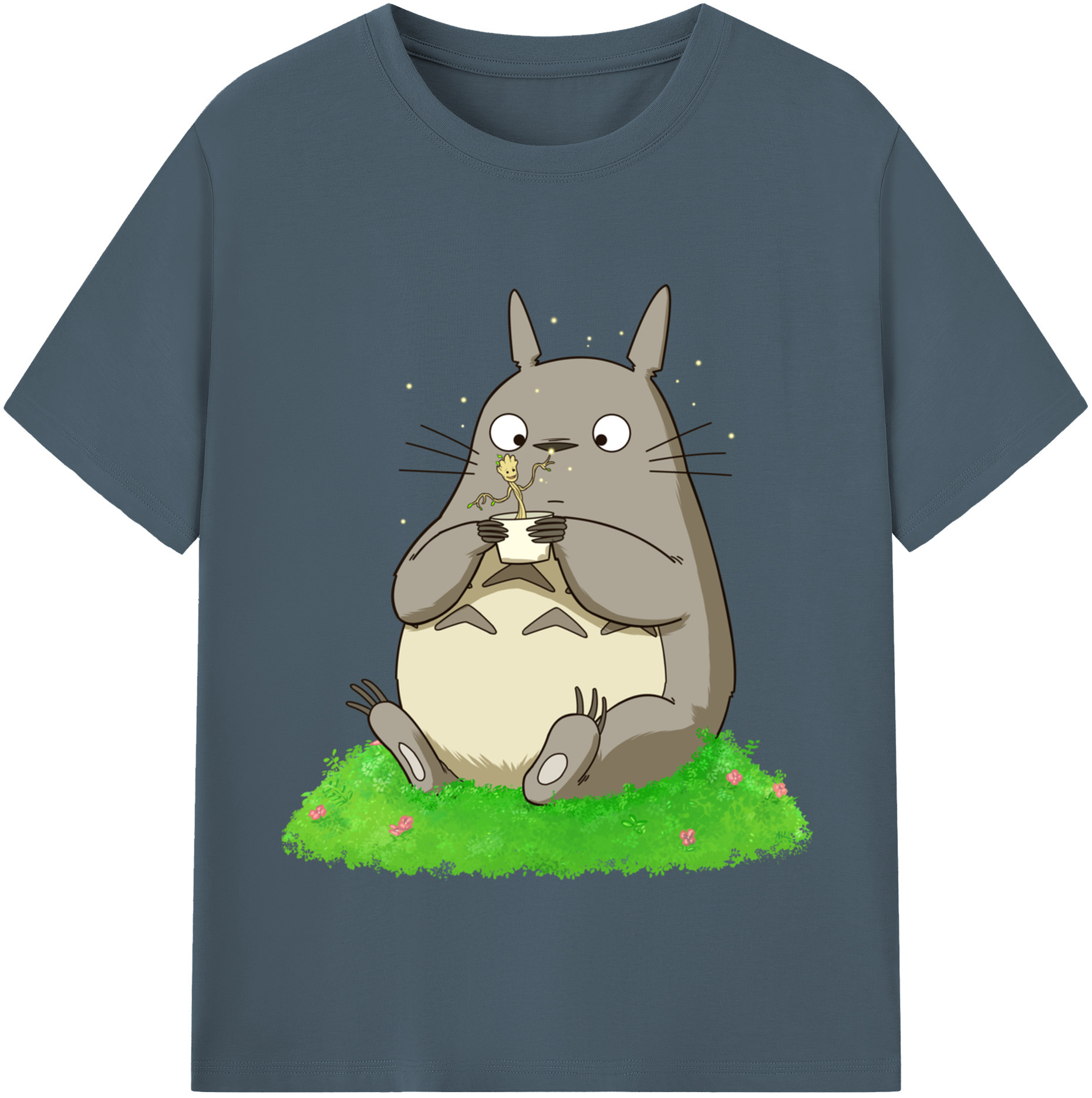 （画像用） となりのトトロ 草壁メイ 草壁サツキ My Neighbor Totoro Satsuki Kusakabe Mei Kusakabe 綿100％半袖Tシャツ（フロントプリント）